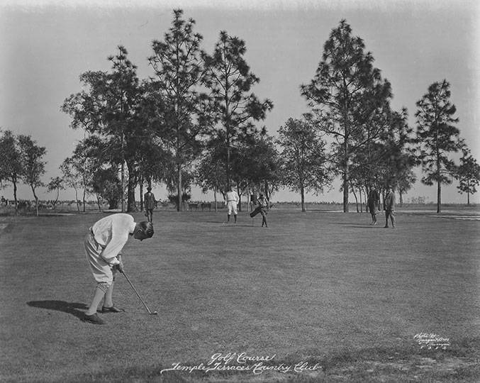 player on golf course