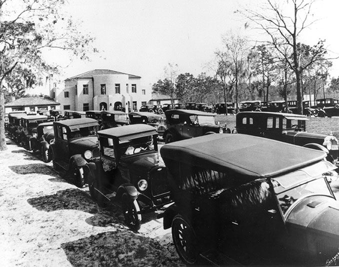 rows of cars 