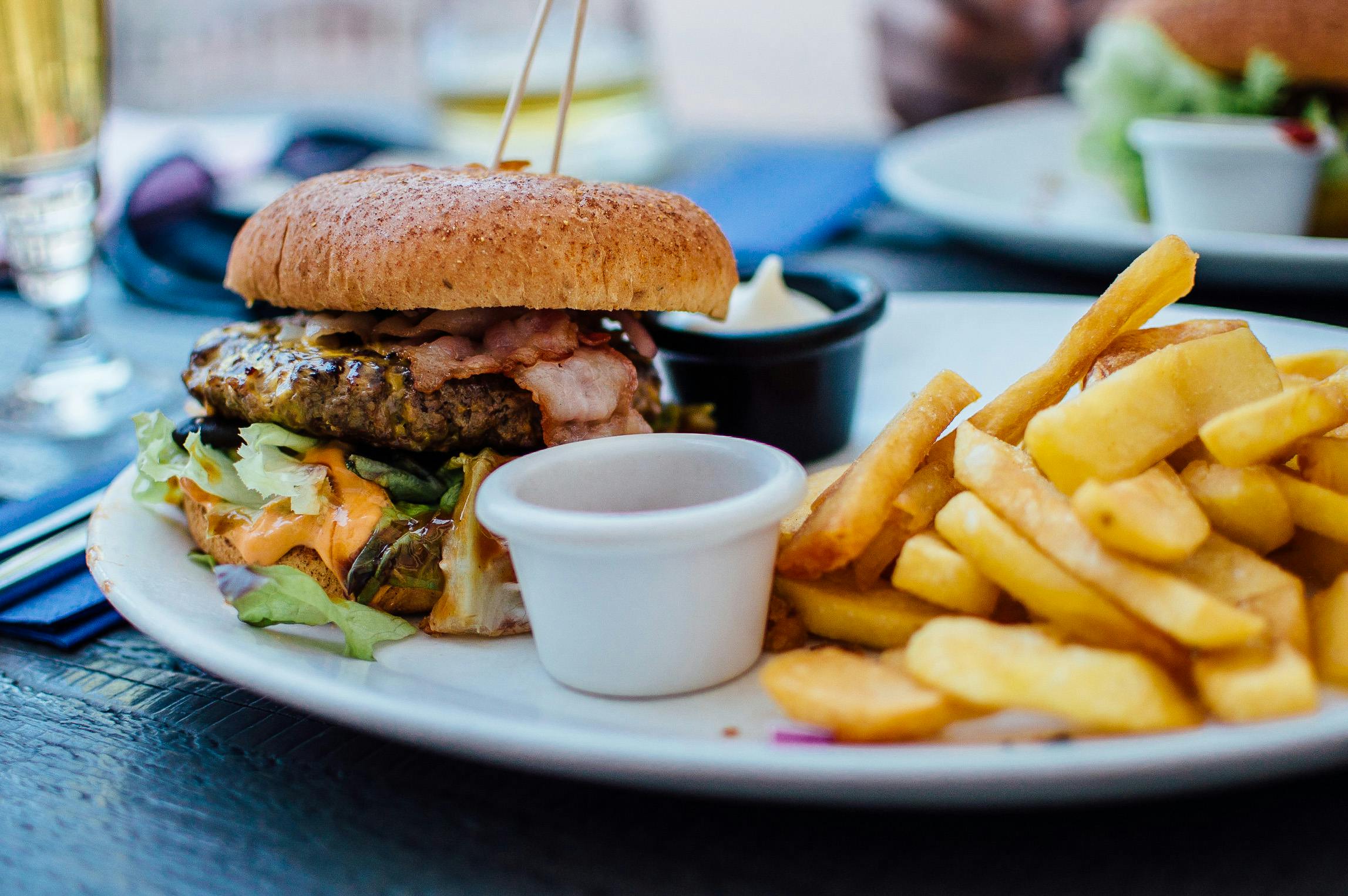 burgers and fries