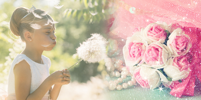 Flower girl with flowers